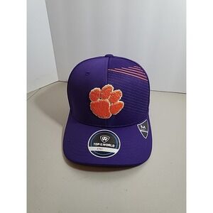 Top of the World Clemson Tigers Purple Baseball Cap Hat OneFit Embroidered